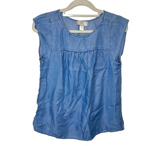 Loft Blue Sleeveless Blouse Size XSP
